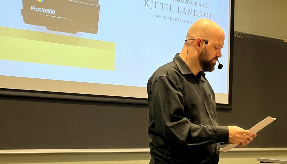 Hilsen fra Kjetil Landrog, generalsekretær i Arkivforbundet og medlem av arbeidsgruppen/ redaksjonen. Foto: Heidi Meen