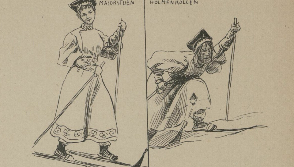 Illustrasjon av Andreas Bloch for vittighetsbladet Korsaren 1896.