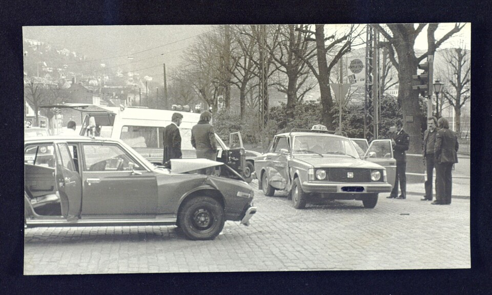 DOKUMENTERT UHELL: Dette bildet er tatt i Kaigaten i Bergen i 1978.
