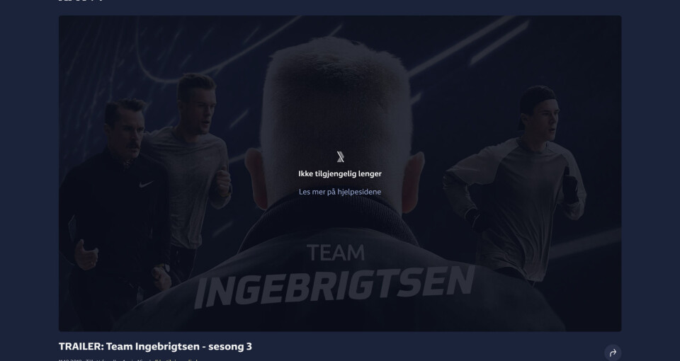 IKKE TILGJENGELIG LENGER: Team Ingebrigtsen er borte fra NRK sitt arkiv på internett.
