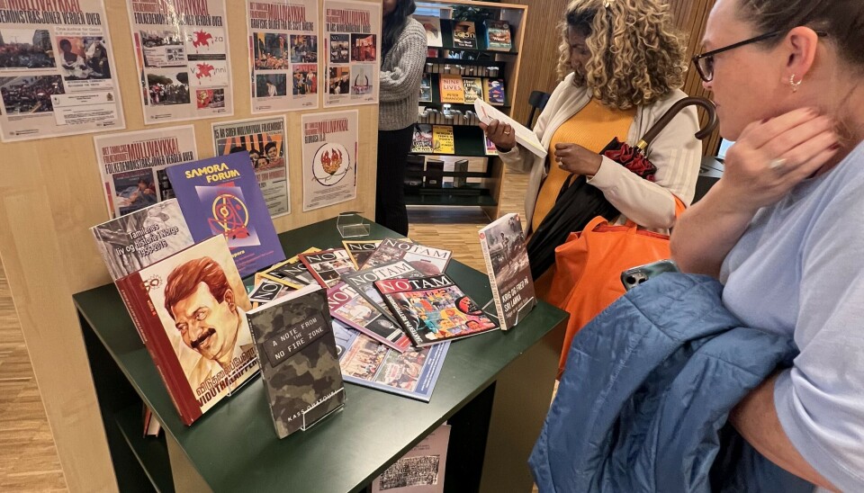 Fra utstillingen på Lillestrøm bibliotek.