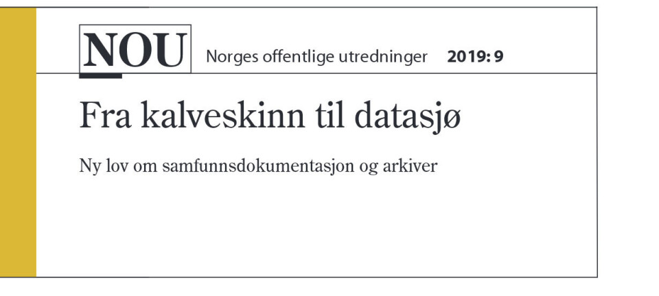 Ny arkivlov fremdeles i det blå