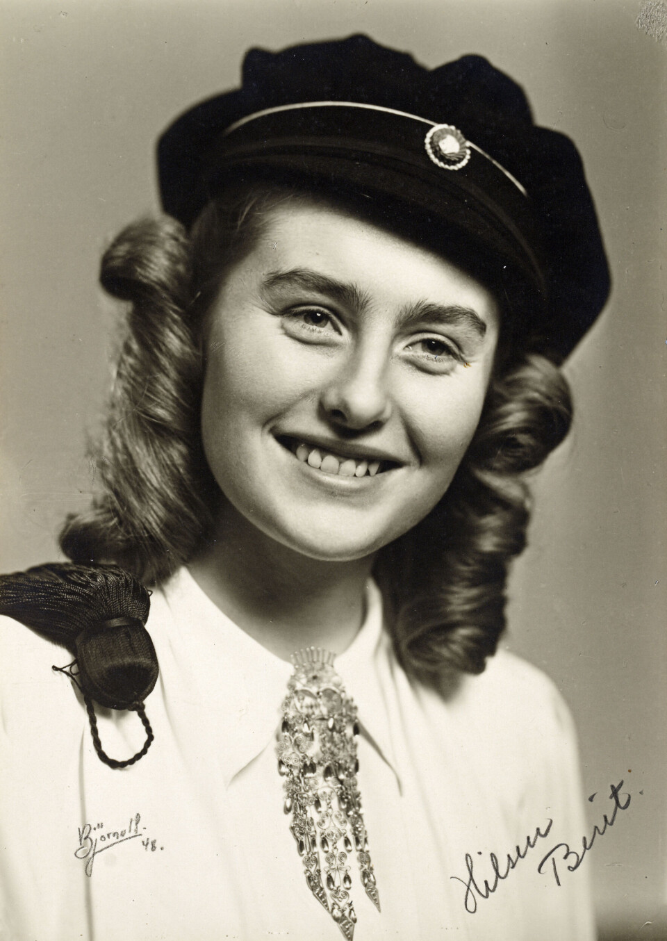 Berit Ås ble immatrikulert i 1947. Foto tatt i 1948.