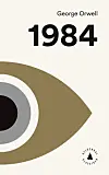 Bokomslag med teksten George Orwell 1984 og en stilisert øyeillustrasjon.